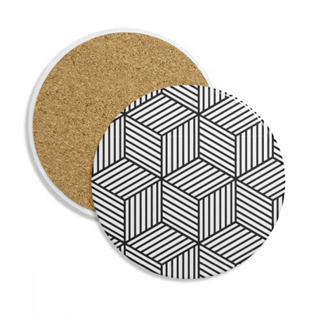 

Simple Line Art Grain Illustration Pattern Coaster Cup Mug Tabletop Protection Absorbent Stone