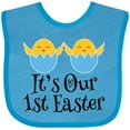 thumbnail image 3 of Inktastic Twin Boys 1st Easter Holiday Chicks Boys Baby Bib, 3 of 4