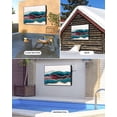 thumbnail image 2 of Outdoor TV Cover 30 to 32 Inch Weatherproof, Gold Teal Wine Red Waterproof TV Screen Protector for Outside Decor with Zipper and Pocket 30"L x 19"H&nbsp; , Abstract Watercolor Coastal Art, 2 of 7