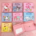 thumbnail image 2 of Monedero con figura de anime de Sanrio, monedero de Hello Kitty, monedero plegable de Onpompurin, Pochacco, Cinnamorol, Mymelody, tarjetero, monedero Kawaii, 2 of 5