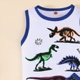 thumbnail image 6 of HCNTES Kids Little Boys' Clothing Sets,Casual Short Sleeve T-shirt and Short Sets Toddler Boys Summer Clothes 2pcs(2-3 Years,a47-Blue), 6 of 6
