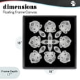 thumbnail image 4 of Stupell Industries Bohemian Fractal Symmetry in Monochrome Black Floating Frame Canvas Art, 18 x 18, by El Perkin, 4 of 8