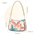 thumbnail image 3 of FORMRS Womens Shoulder Bag with Chain Strap Clutch Purse Cute Tote Handbag, Watercolor Butterflies, 3 of 7