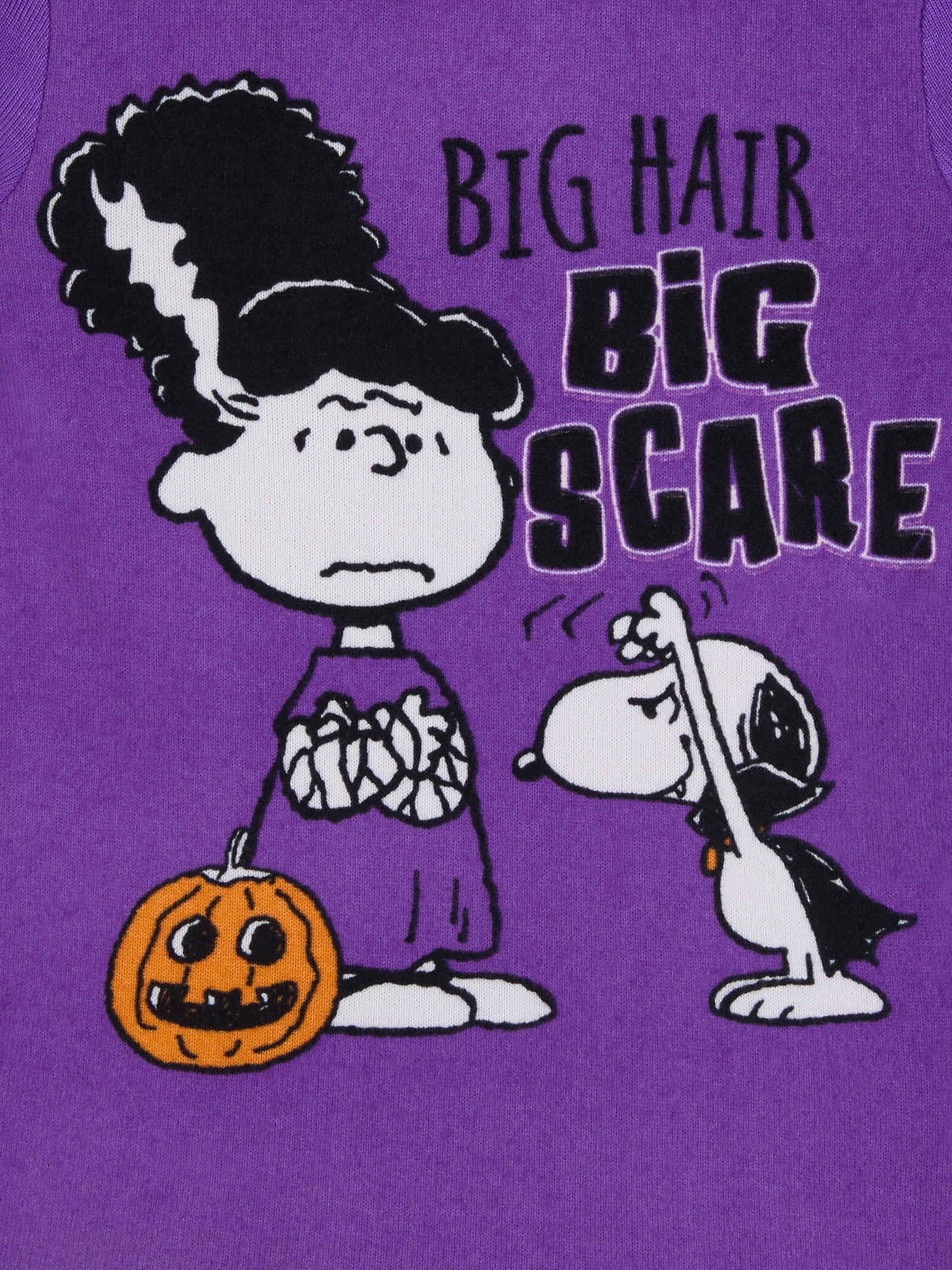 Peanuts Girls Halloween Snug Fit Long Sleeve Top and Sleep Pants Pajama Set, 2-Piece, Sizes 4-12