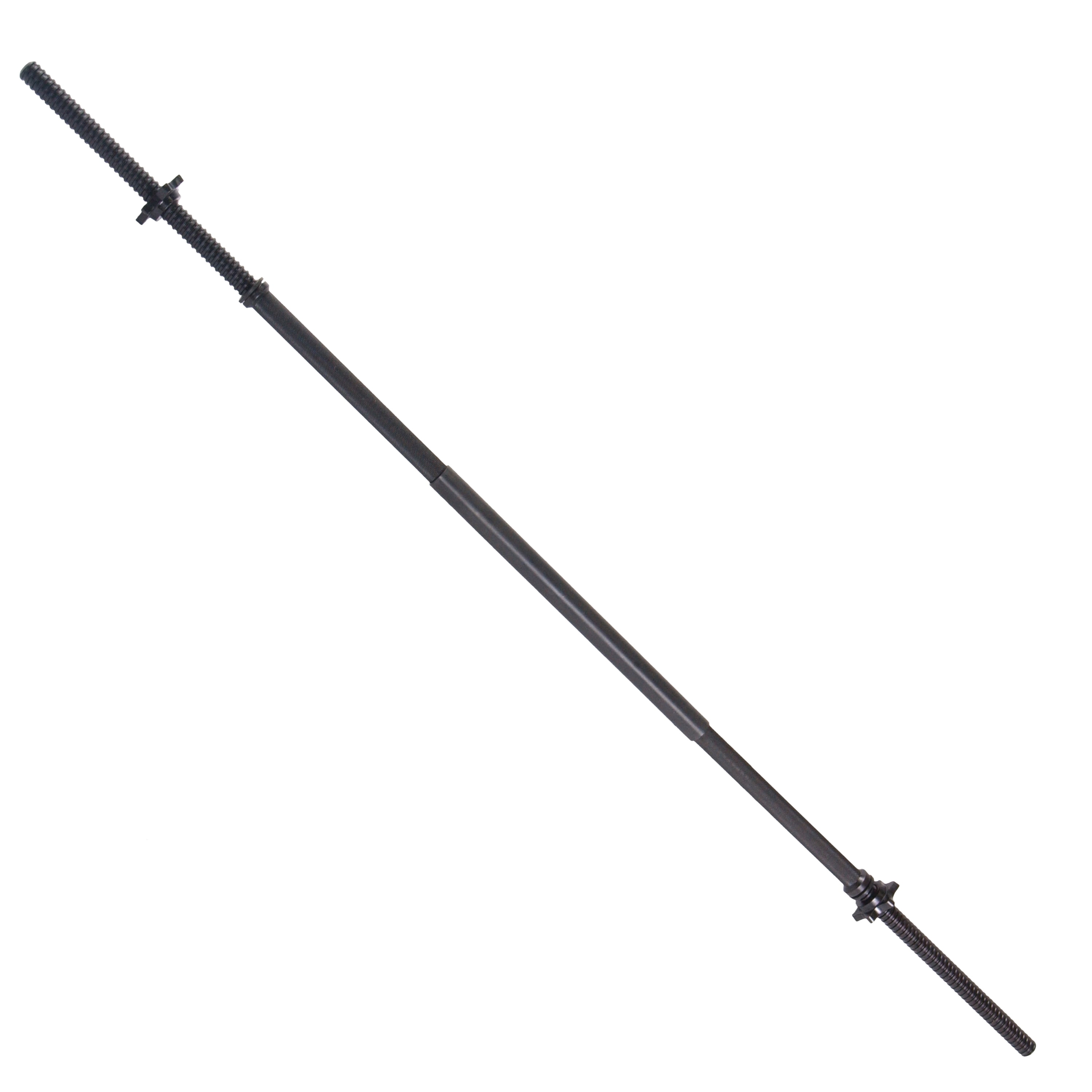 5ft 1” Standard Bar Straight Chrome Barbell Bar with Spinlock Weight Lifting Gym 