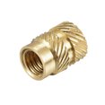 thumbnail image 4 of Unique Bargains Knurled Insert Nut M4 x 8mm L x 6mm OD Female Thread Brass Embedding Nut 30 Pack, 4 of 5