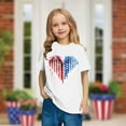thumbnail image 2 of ZACPNCV Girls 4th of July Shirt Flag T-Shirts for Kids Toddler Patriotic Tee Tops Girls Independence Day Gifts White 3-4 Years, 2 of 9