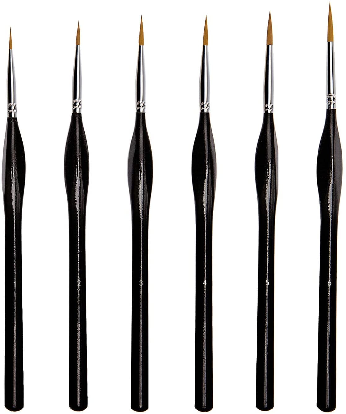 6 Pieces Detail Paint Brush Miniature Painting Brushes Kit Mini Paints