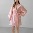 thumbnail image 2 of Abomasnow Lightweight Short Robes for Women Waffle Kimono Bathrobe - Soft, Fast-Drying, Long-Lasting Cotton Blend Housecoat, 2 of 6