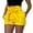 Yellow, variant on Mrat Ladies Crochet Pants Women's Pockets Wide-Leg Color Short Pants Women Comfy Pants S-53 Yellow L