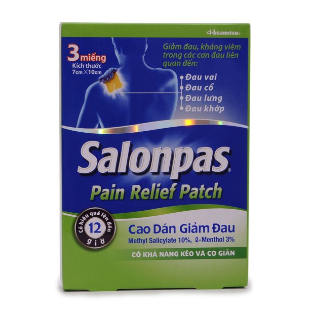 Packs of Salonpas Pain Relief Patch (7 x 10 cm) 3 Patches/pack