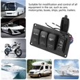 thumbnail image 2 of Acouto 12 / 24V Interruptor de luz dual negro 3 Interruptor + Luces traseras/Barra de luces LED/Luces todoterreno 3.4A Cargador de coche Compatible para vehículo RV Barco Yate Marina EOTVIA NO, 2 of 6