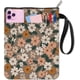 thumbnail image 1 of Funda para libros con estampado floral, lavable, de tela, para cuadernos de tapa blanda. Incluye cremallera y bolsillo adicional., 1 of 9