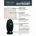thumbnail image 5 of Ceybo White Outdoor/Indoor Round Table Lamp 27. 5 in, 5 of 5