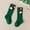 Mint Green, variant on Lilgiuy Christmas Socks for Newborn Infants Girls Tube Ruffled Long Stockings with Bow Knot Toddlers Warm School (Red, 0 -2 Years)