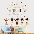 thumbnail image 7 of Small Hands Change The World Equality Wall Decals Stickers, Inspirational Nursery Decorations, Neutral Toddlers Room Decor, 7 of 7