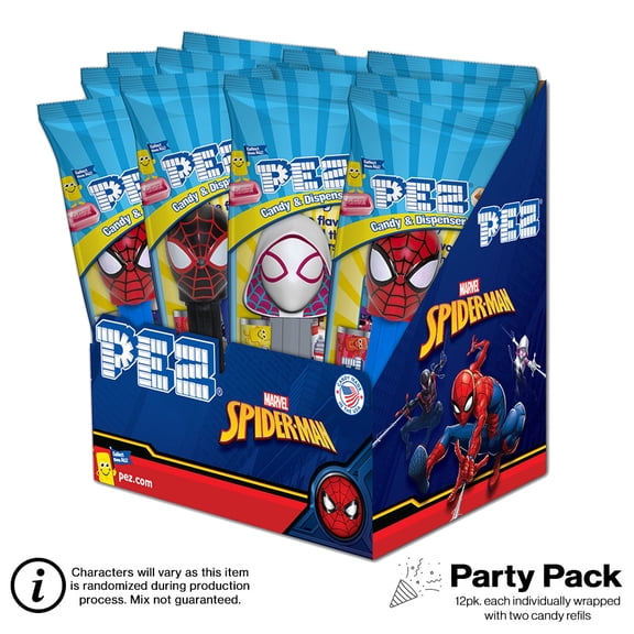 PEZ Spider-Man Party Pack, 12 Pack - Each Individually Wrapped