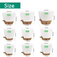thumbnail image 5 of FIASON 9 Pack Plastic 5/5.5/6/6.5/7/8/9/10/12 Inch White with Brown Self Watering Plant Pots,Include Watering Lip,Drainage Holes & Removable Saucer for Indoor Outdoor Use, 5 of 10