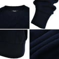 thumbnail image 7 of Toptie Men's Pullover Sweater Long Sleeve Slim Fit V-Neck-Navy-XL, 7 of 7