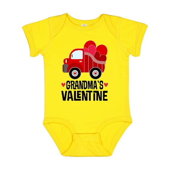 Inktastic Grandmas Valentine Baby Boy Heart Truck Boys Baby Bodysuit