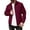 Wine, variant on dGslk Men Casual Lightweight Zip Up Jacket Long Sleeve Stand Collar Outerwear with Chest Pocket for Daily Wear Black L