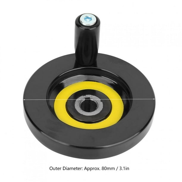 Acogedor Rueda de mano de 3.1 pulgadas, Rueda de mano de baquelita con ondulación trasera con manija giratoria extraíble, aislamiento fuerte, sólido y duradero, para fresadoras, tornos, amoladoras, et Khall Tendencias