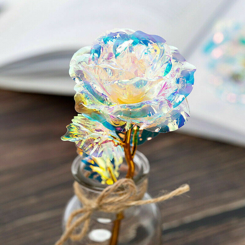 1pc Gold Foil Rose Flower LED Luminous Galaxy Valentine's Day Romantic Gift Nice 