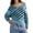 Blue, variant on RMGVDSD Women's Long Sleeve Striped Color Block Knitted Sweater V Neck Oversized Pullover Tops Loose Knit Pullover Sweater /Red