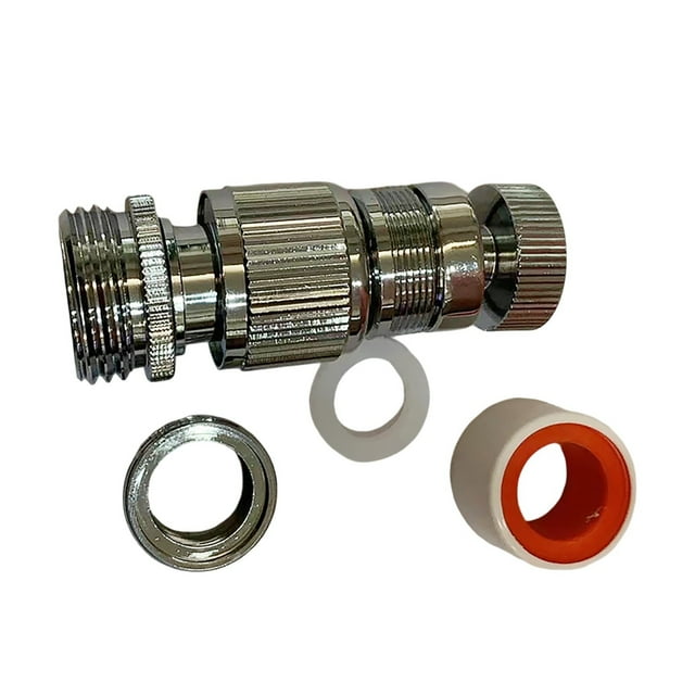 Faucet Quick Connector Adapter for Shower and Bath Water Supply | Metal Construction and Easy Plated Finish for Smooth Connection