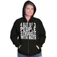 thumbnail image 4 of 4 out of 3 Struggle Math Nerd Humor Zip Up Hoodie Men's Women's Brisco Brands M, 4 of 6
