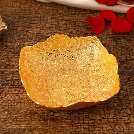 

1x Snack Tray Stylish Slip Fall Resistance Reusable Popcorn Container Golden Holder Durable Fruit for Household Party Office Family B B