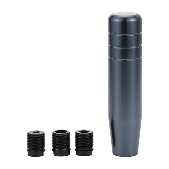 Unique Bargains Gear Shift Knob Aluminum Alloy Car for Automatic and Manual Vehicle W/ 3 Adapter Titanium Tone 1 Set