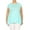 Medium Polka Aqua, variant on Women's Plus Size Loose Fit Short Sleeves Side Pockets Solid Tunic Top