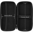 thumbnail image 4 of Travel Essential Electronics Organizer Pouch Charger Case, Shockproof Dual Zipper Power Bank Cables Tech Accessories Purse, Men & Women Must Have Storage Bag, 6.5x3.2x1 inch Fiber Black, 4 of 4