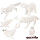 thumbnail image 4 of Miniature Animal Figurines Set 6Pcs Educational Toys for Kids Indoor Play Realistic Details White ABS, 4 of 4