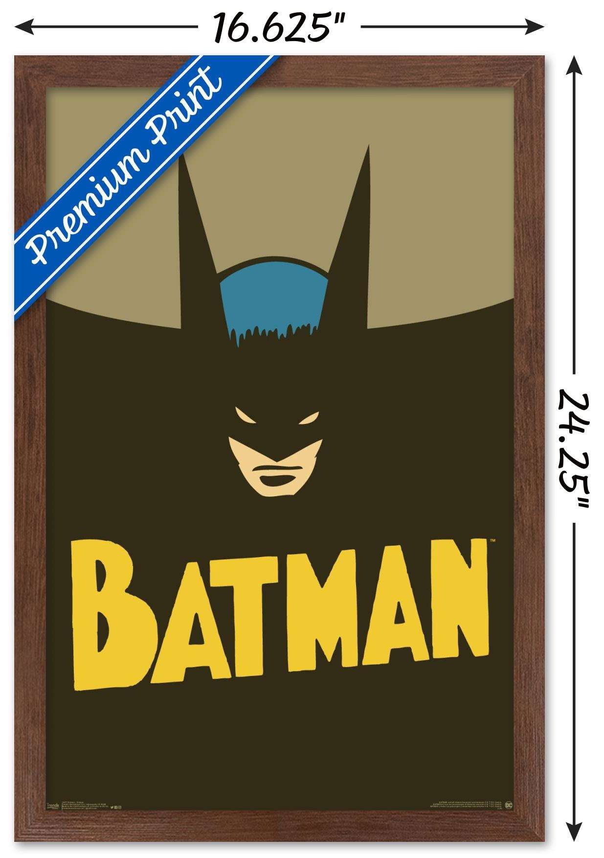 DC Comics - Batman - Vintage Wall Poster, 14.725" x 22.375", Framed