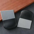 thumbnail image 1 of Cortador de arrugas fuerte, cuchillo para freír francés de alta resistencia, picador ondulado de acero inoxidable grueso, mango negro, cortador duradero para patatas (2 piezas), 1 of 5