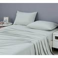 thumbnail image 3 of Chezmoi Collection Solid Light Gray 100% Washed Cotton Bed Sheet Set King Size, 4-Piece Luxury Soft Breathable 16-Inches Deep Pocket Sheets and Pillowcases Set, 3 of 9