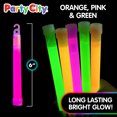 thumbnail image 5 of Party City 6 inch Glow Sticks, Glow in the Dark Party Supplies for Kids & Adults, 12pk (Ornge,pink,Green), 5 of 12