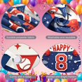 thumbnail image 3 of Baseball Theme Baseball Birthday Banner Red Blue Color 8th Birthday Display 8th Number Design Sports Helmet Print  Backdrop for Kids Birthday Party Baseball Themed Celebration 8th Birthday Event, 3 of 8