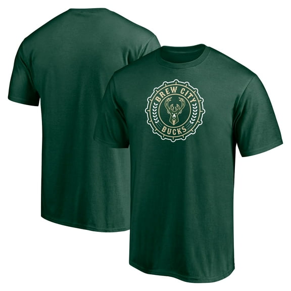 Men's Hunter Green Milwaukee Bucks Push Ahead T-Shirt