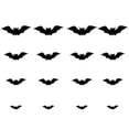 thumbnail image 6 of 12 Pcs Halloween Scary Plastic 3D Bats Wall Decals Stickers, DIY Halloween Party Supplies PVC Decorative Scary Bats, Window Decor Party Supplies Decoration (Black), 6 of 8