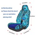 thumbnail image 3 of Wukai Beautiful Blue Peacock Full Set Car Seat Covers with Soft Padding Universal Auto Front Seats Protector and Cushion Mat, 3 of 5