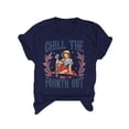 thumbnail image 1 of Blusas de Manga Corta para las Mujeres Divertida Impresión Cuello Redondo Camiseta Vintage, Blusas de Primavera para las Mujeres, 1 of 4