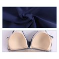thumbnail image 4 of Tankini Bathing Suits for Women Ruched Front Twist V-Neck Swimsuits  Navy Blue S-2XL, 4 of 7