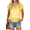 Yellow, variant on UNISHE Women's Sleeveless V-Neck Tank Tops Casual Loose Fit Summer Blouses Trendy Yellow Polka Dot Print Shirt