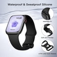 thumbnail image 2 of Sport Silicone Band Compatible with Apple Watch Bands 40mm 38mm 41mm 44mm 45mm 42mm 49mm Women Men,Soft Wristband Waterproof Replacement Sport Strap for iWatch Bands Series 9 8 7 6 5 4 3 2 1 SE Ultra, 2 of 7