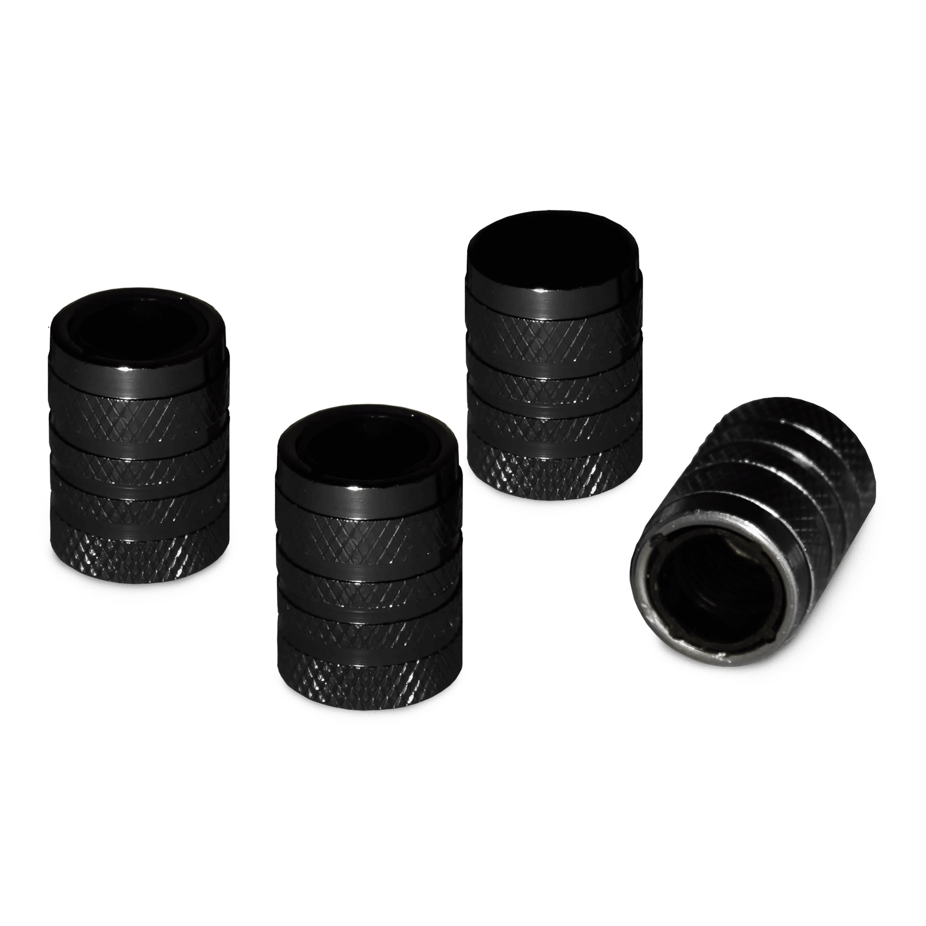 Slime Replacement Metal Barrel Valve Stem Caps, Black - 20324