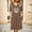 Coffee, variant on WILLBEST Black Dress Purse Women's Dress Casual Loose Long Sleeve Hooded Print Maxi Dress for Spring and Autumn