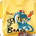 thumbnail image 5 of Sopiago Toddler Baby Boy Clothes 3 6 12 18 24 Months 2T 3T 4T 6T Boys Summer Outfits Letter Graphic Short Sleeve Shirt T-Shirt Tops + Casual Shorts Outfit Set Pajamas Toddler Boy Grey,6-12 Months, 5 of 5